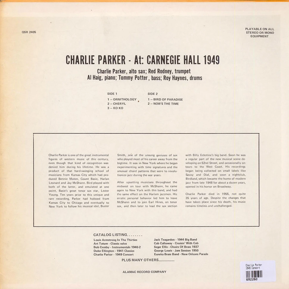 Charlie Parker - 1949 Concert