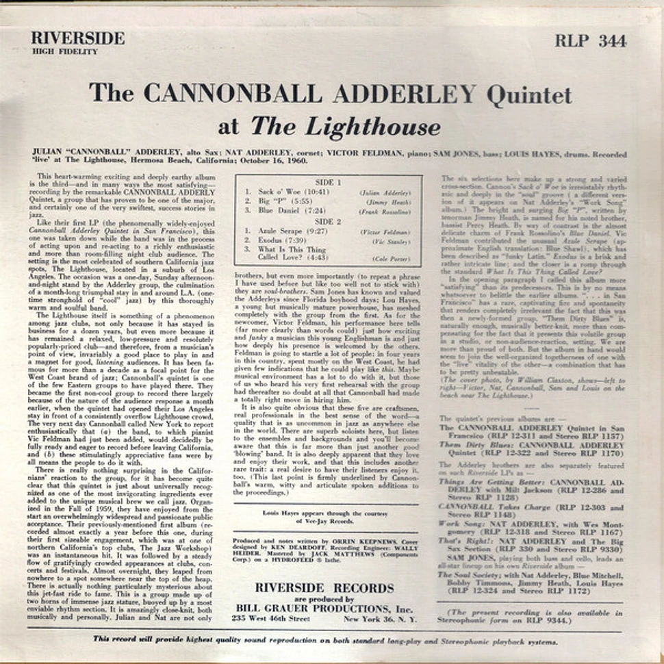 The Cannonball Adderley Quintet - At The Lighthouse