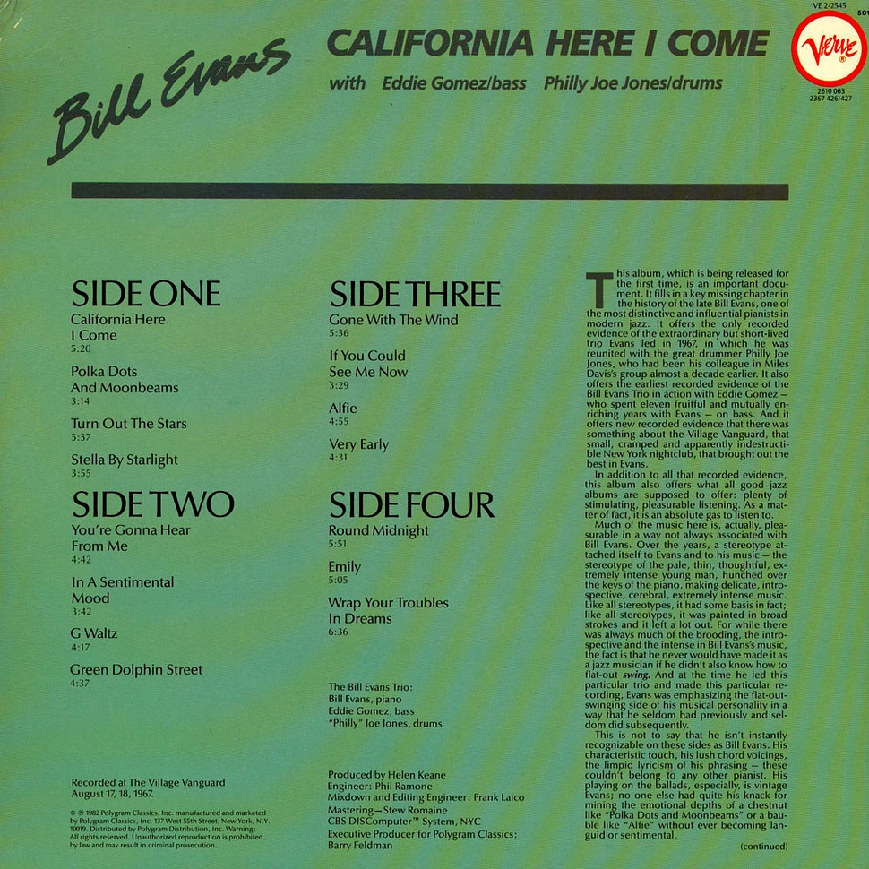 Bill Evans - California Here I Come