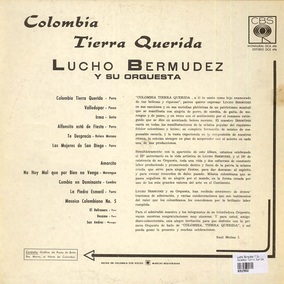 Lucho Bermudez Y Su Orquesta - Colombia Tierra Querida