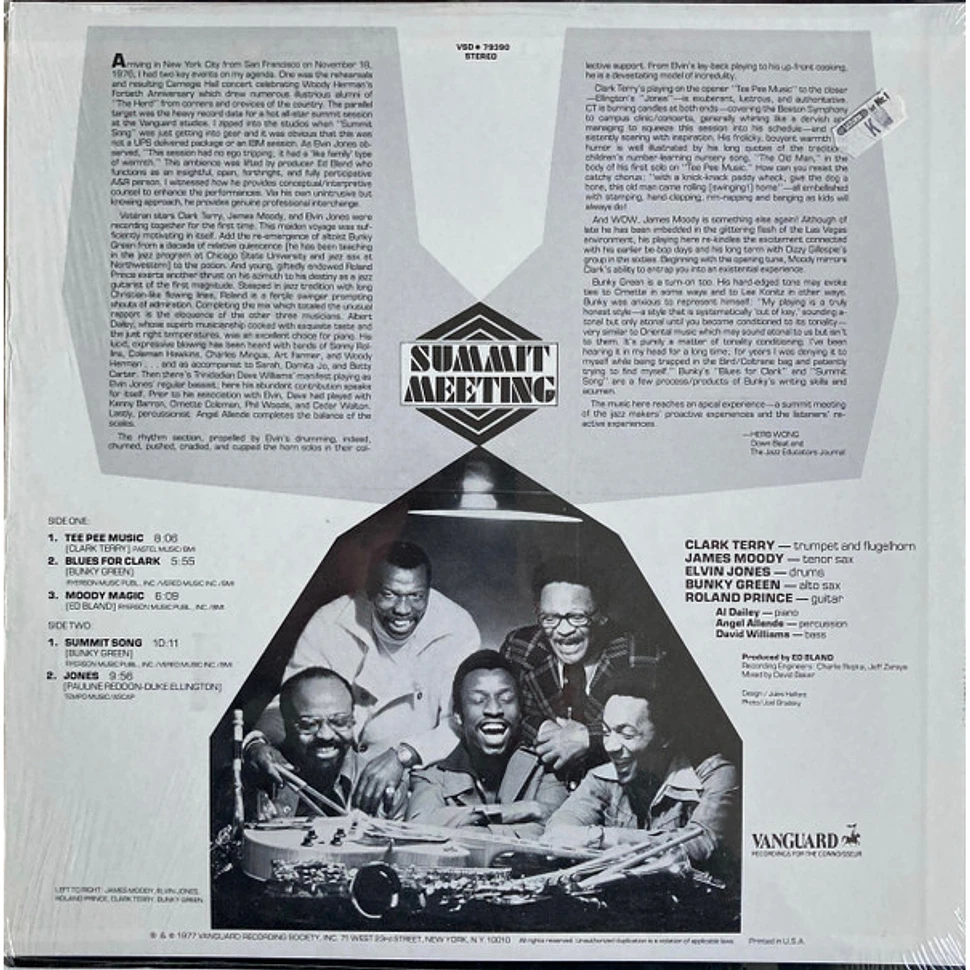 Elvin Jones, James Moody, Clark Terry, Bunky Green, Roland Prince - Summit Meeting