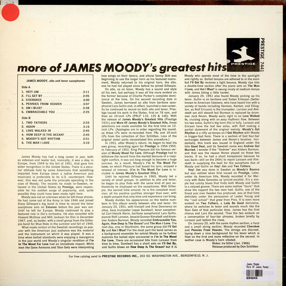 James Moody - More Of James Moody's Greatest Hits