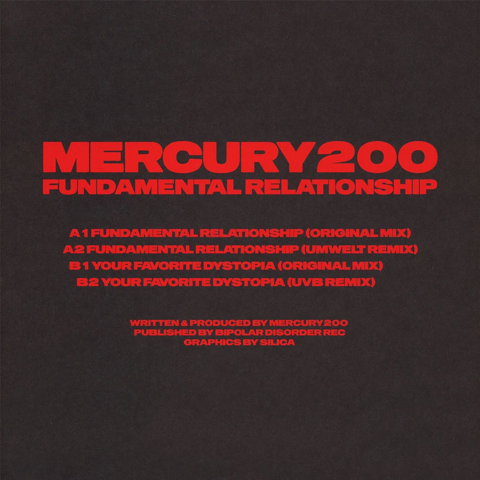 Mercury 200 - Fundamental Relationship Umwelt & UVB Remixes