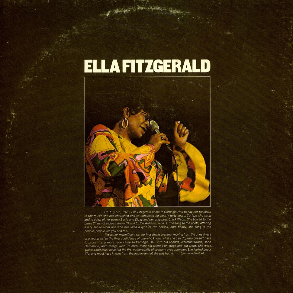 Ella Fitzgerald - Newport Jazz Festival Live At Carnegie Hall, July 5, 1973