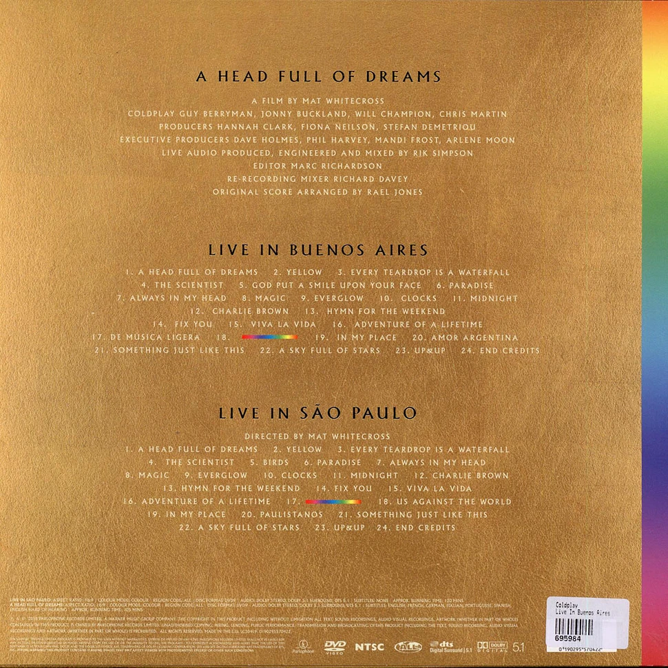 Coldplay - Live In Buenos Aires / Live In São Paulo / A Head Full Of Dreams
