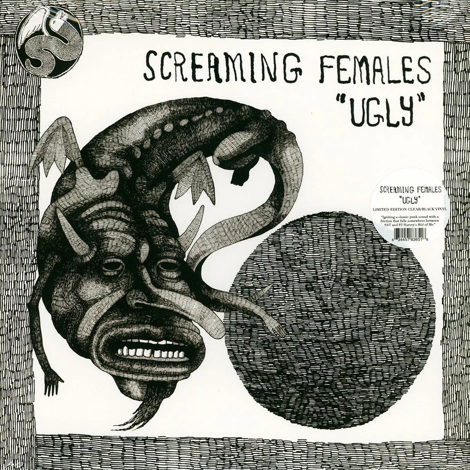Screaming Females - Ugly Clear With Black Splatter Vinyl Edition