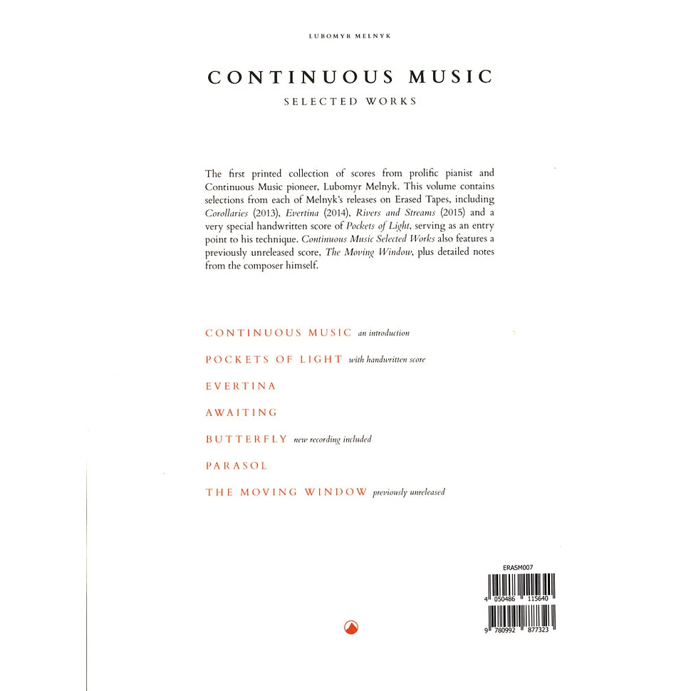 Lubomyr Melnyk - Continuous Music: Selected Works