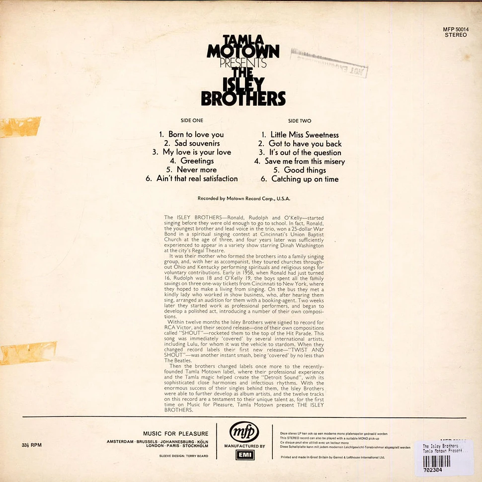 The Isley Brothers - Tamla Motown Presents The Isley Brothers