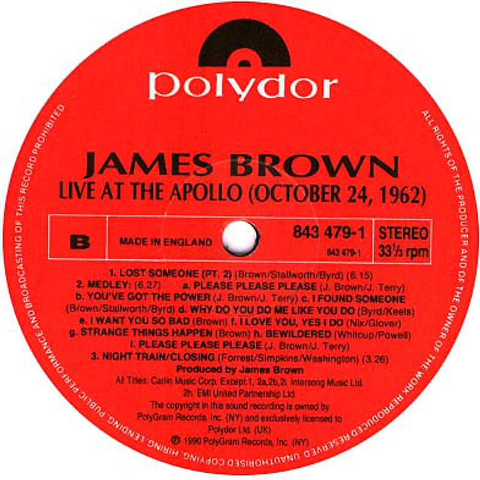 James Brown - Live At The Apollo, 1962