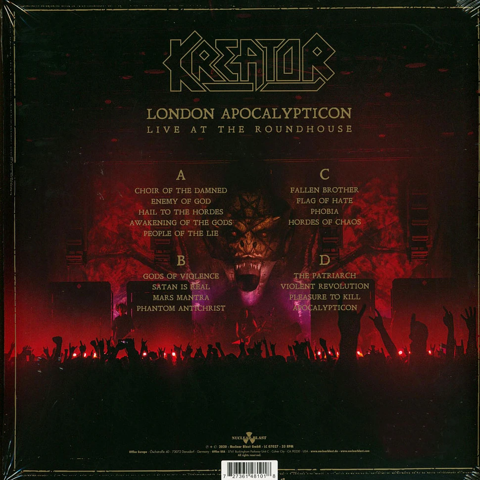 Kreator - London Apocalypticon - Live Black Vinyl Edition