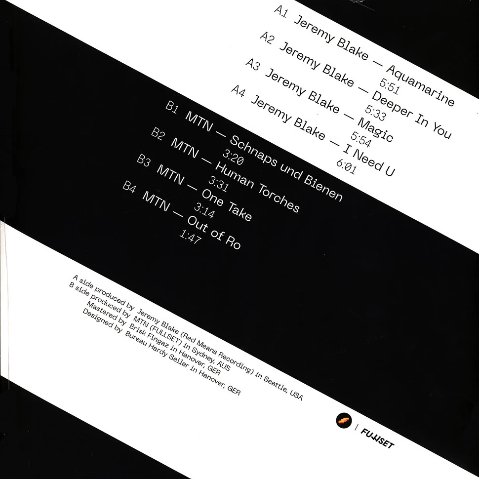 Jeremy Blake / MTN - Unbiased EP