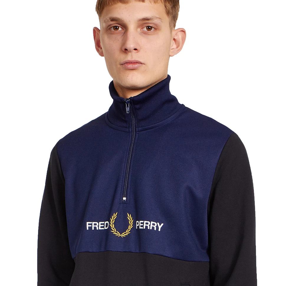 Fred Perry - Embroidered Half Zip Track Jacket