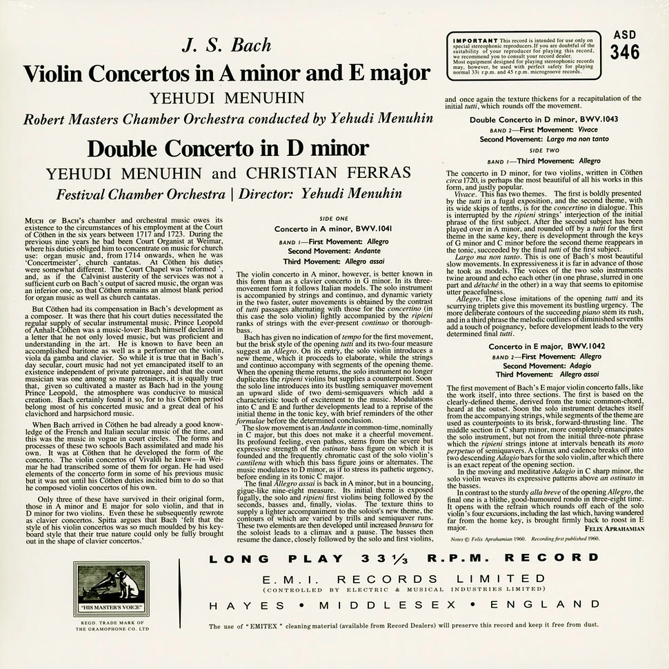 Yehudi Menuhin - Violin Concertos