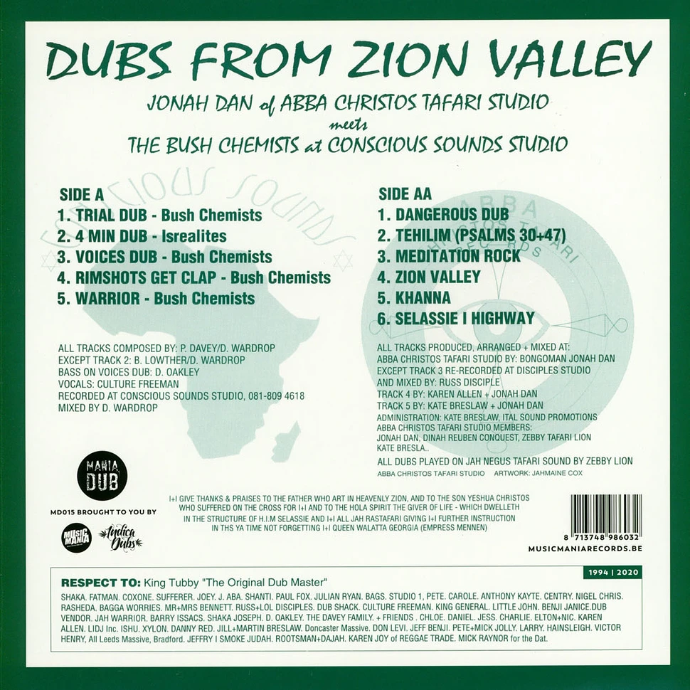 Jonah Dan - Meets The Bush Chemists: Dubs From Zion Valley