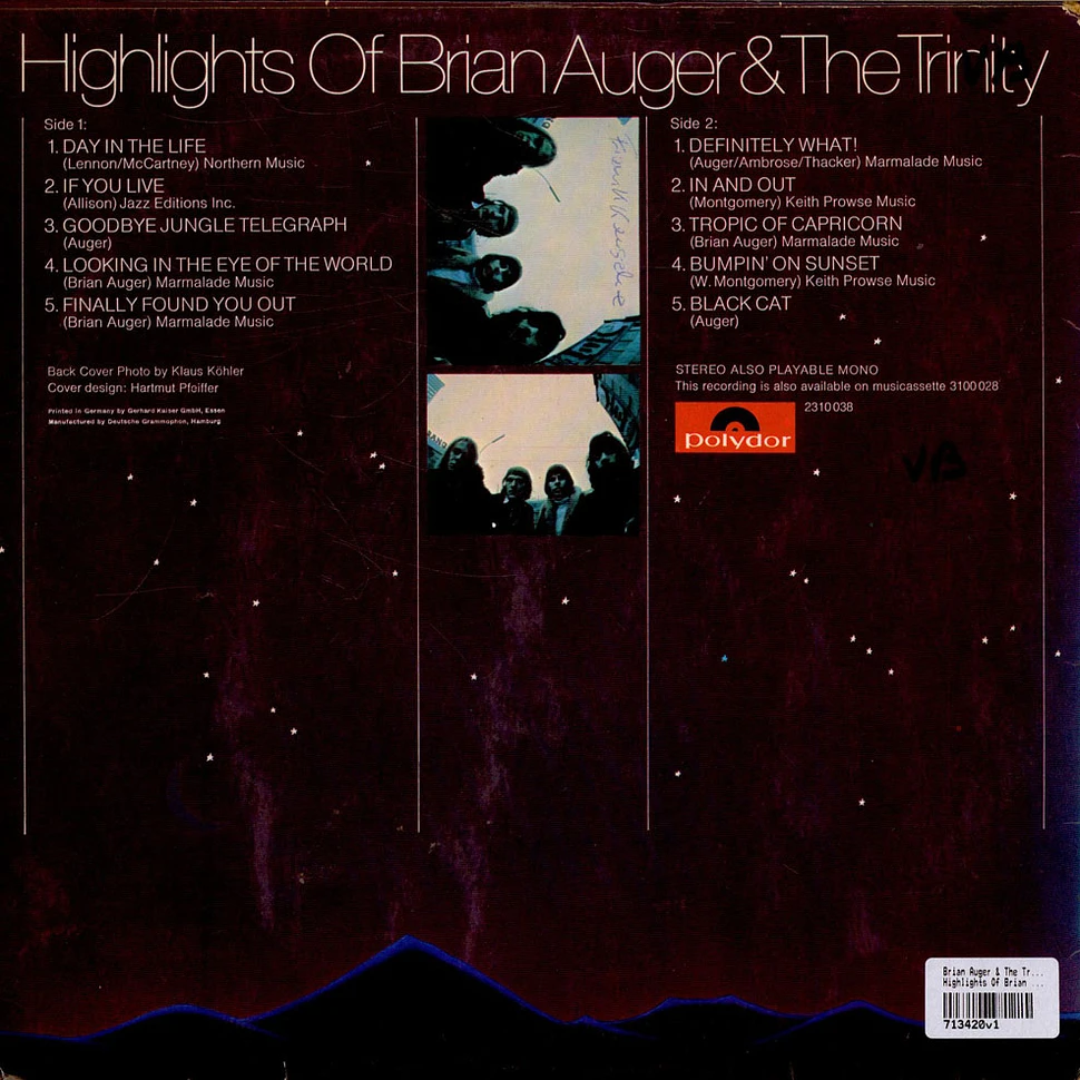 Brian Auger & The Trinity - Highlights Of Brian Auger & The Trinity