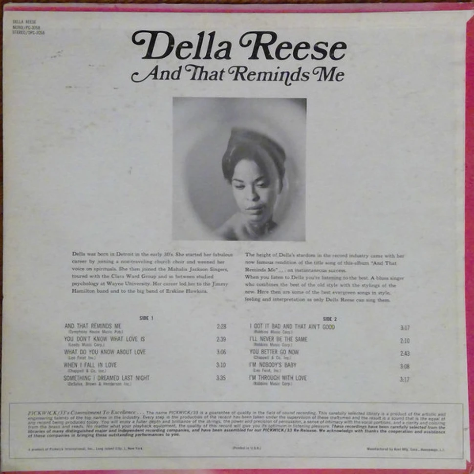 Della Reese - And That Reminds Me