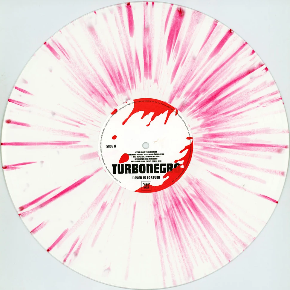 Turbonegro - Never Is Forever White/Red Splatter Vinyl Edition
