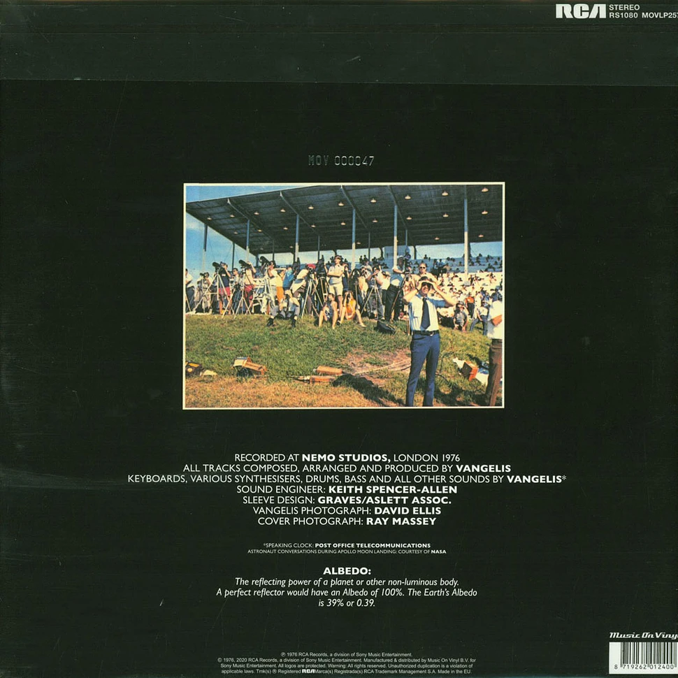 Vangelis - Albredo 0.39 Limited Numbered Blue Vinyl Edition