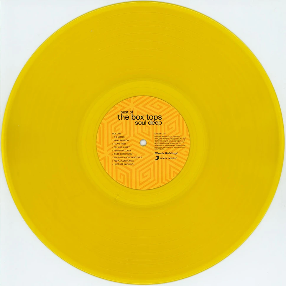 The Box Tops - Soul Deep: The Best Of Limited Numbered Yellow Vinyl Edition