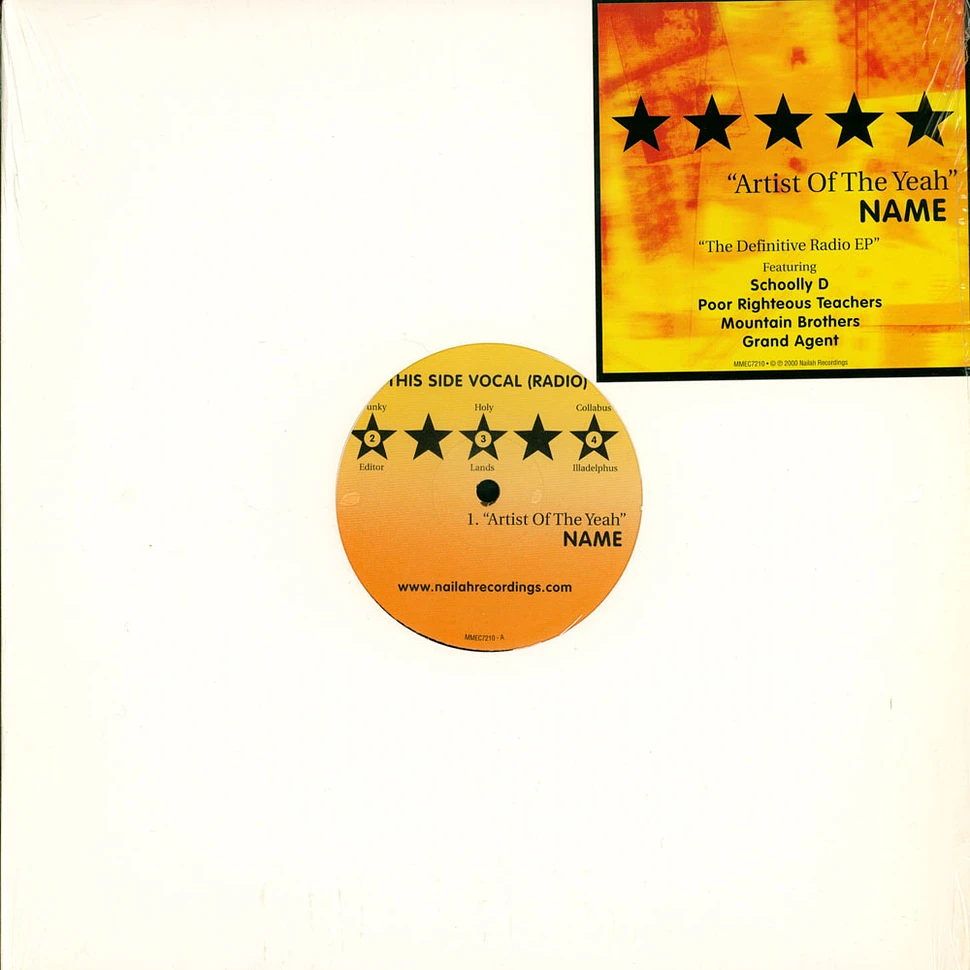 Name - Artist Of The Yeah (The Definitive Radio EP)