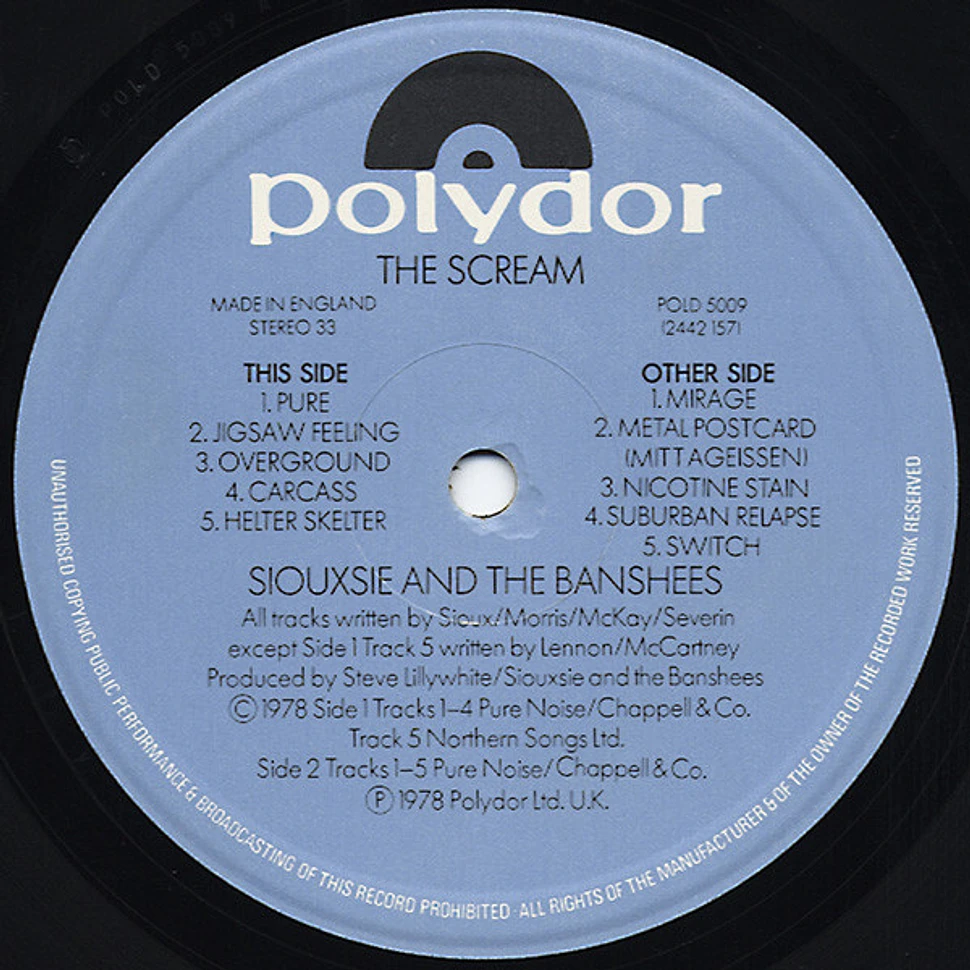 Siouxsie & The Banshees - The Scream