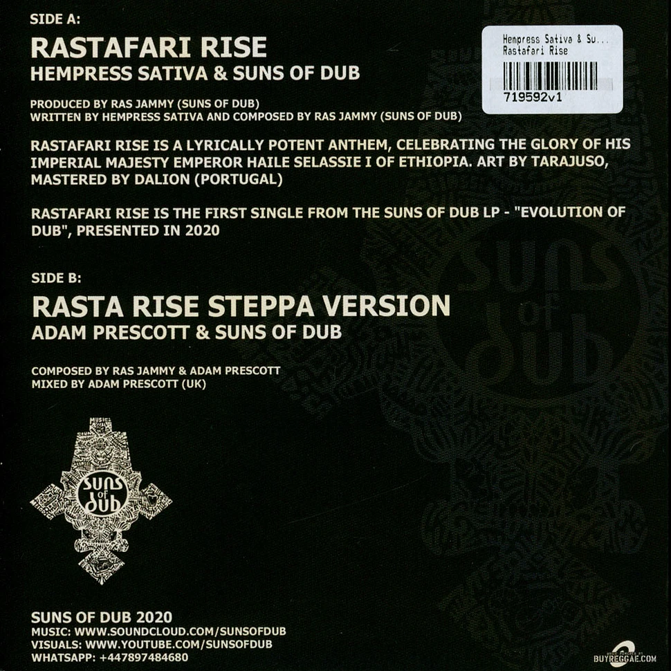 Hempress Sativa & Suns Of Dub / Suns Of Dub & Adam Prescott - Rastafari Rise