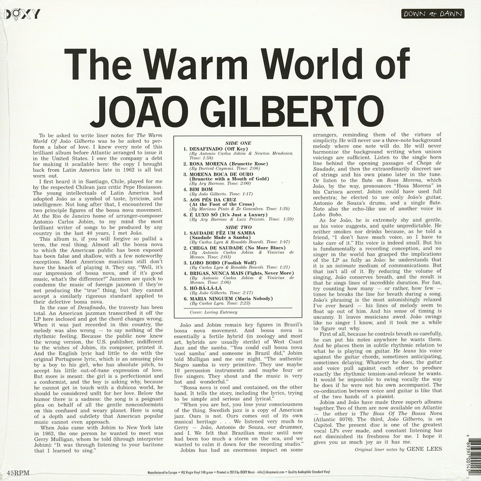 Joao Gilberto - Warm World Of Joao Gilberto