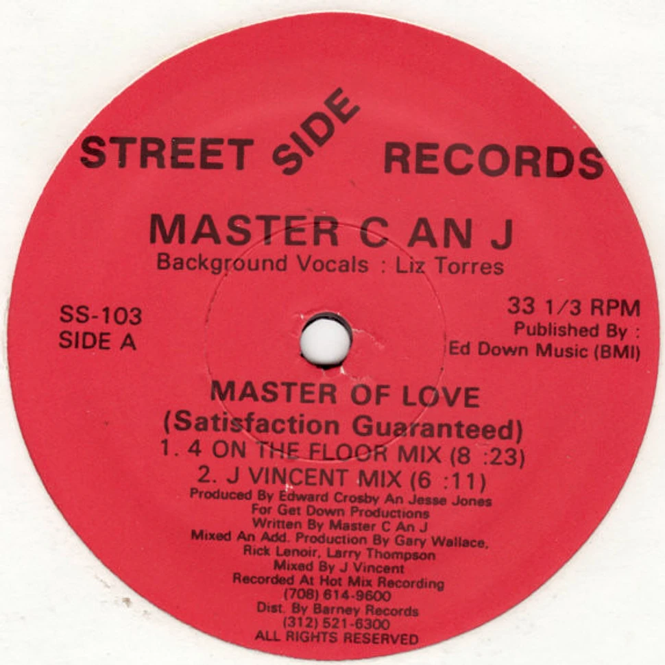 Master C & J - Master Of Love (Satisfaction Guaranteed)