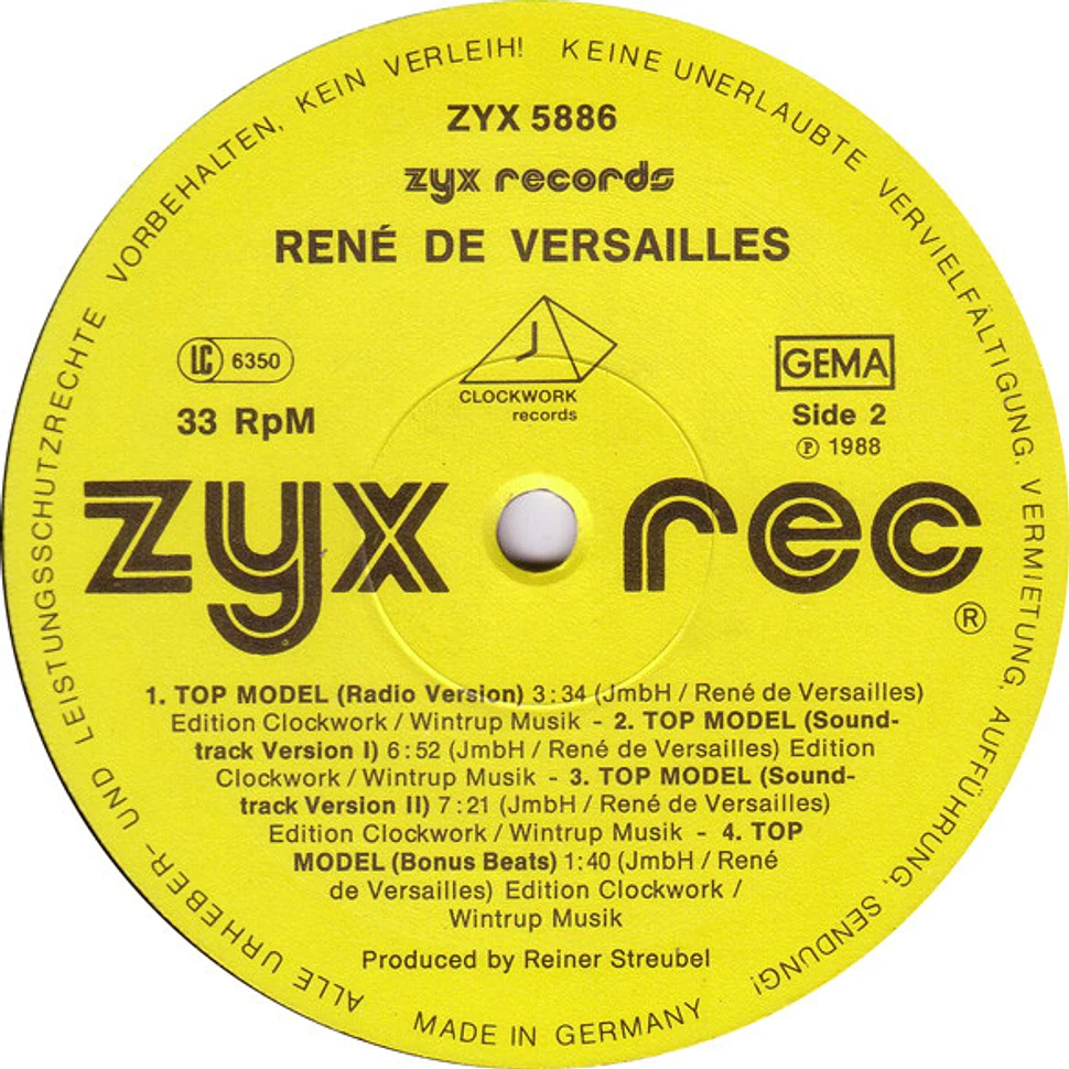 René De Versailles - Top Model