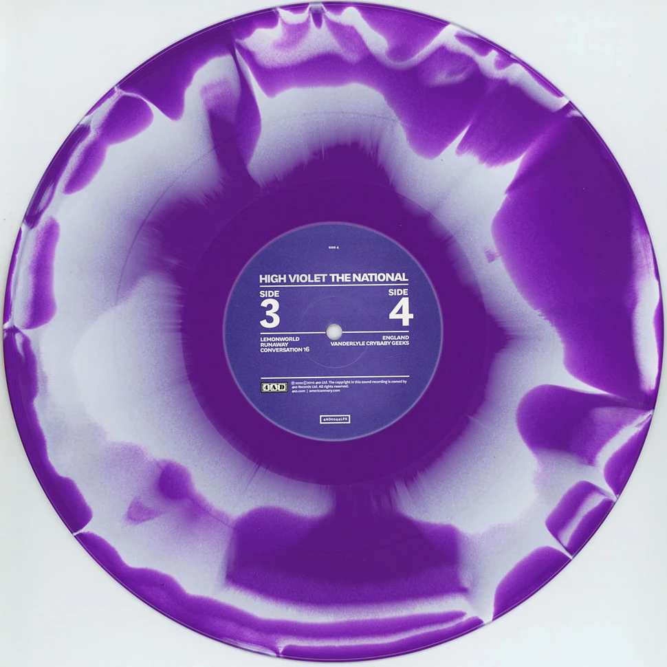 The National - High Violet Expanded White & Purple Marbled Vinyl Edition