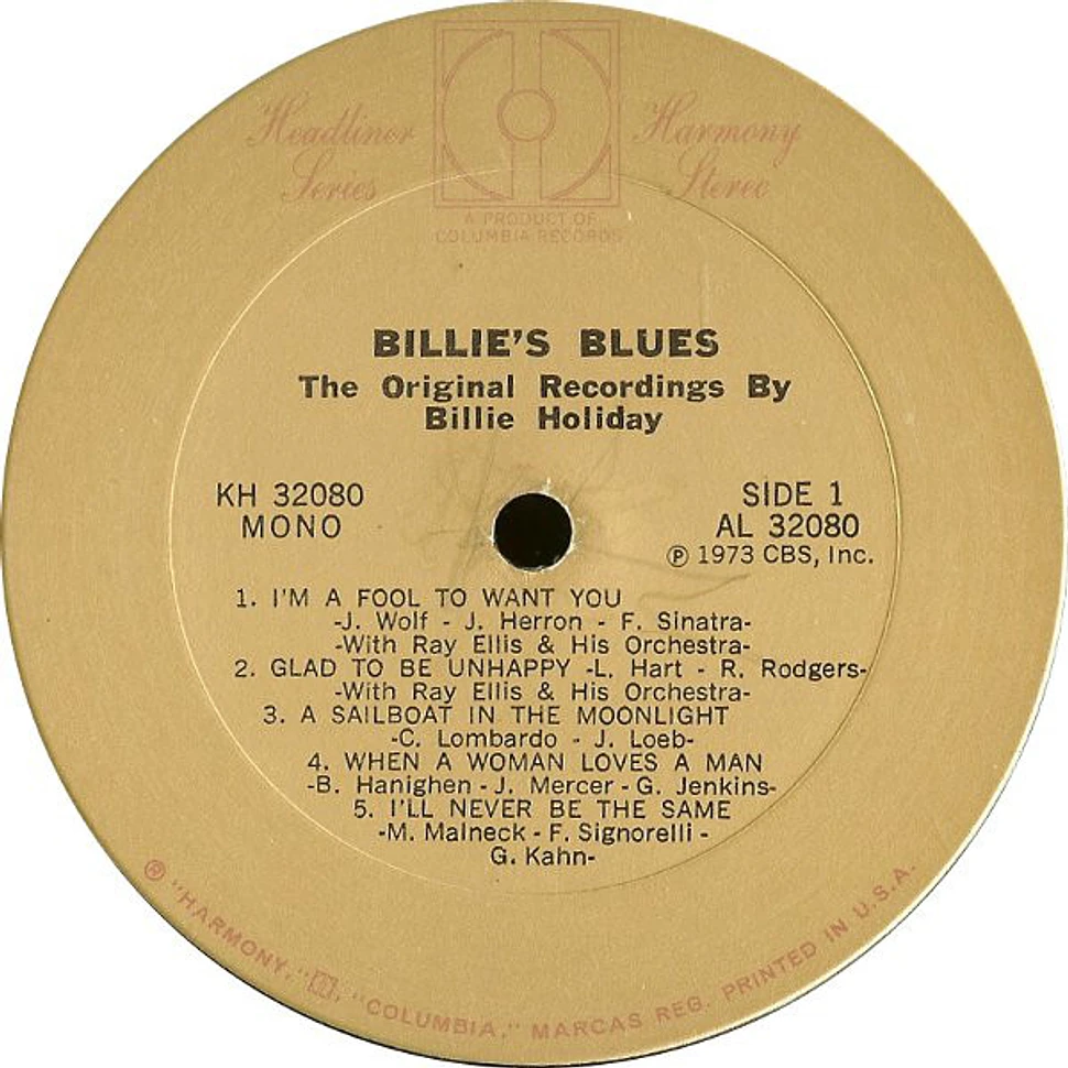 Billie Holiday - Billie's Blues - The Original Recordings By Billie Holiday