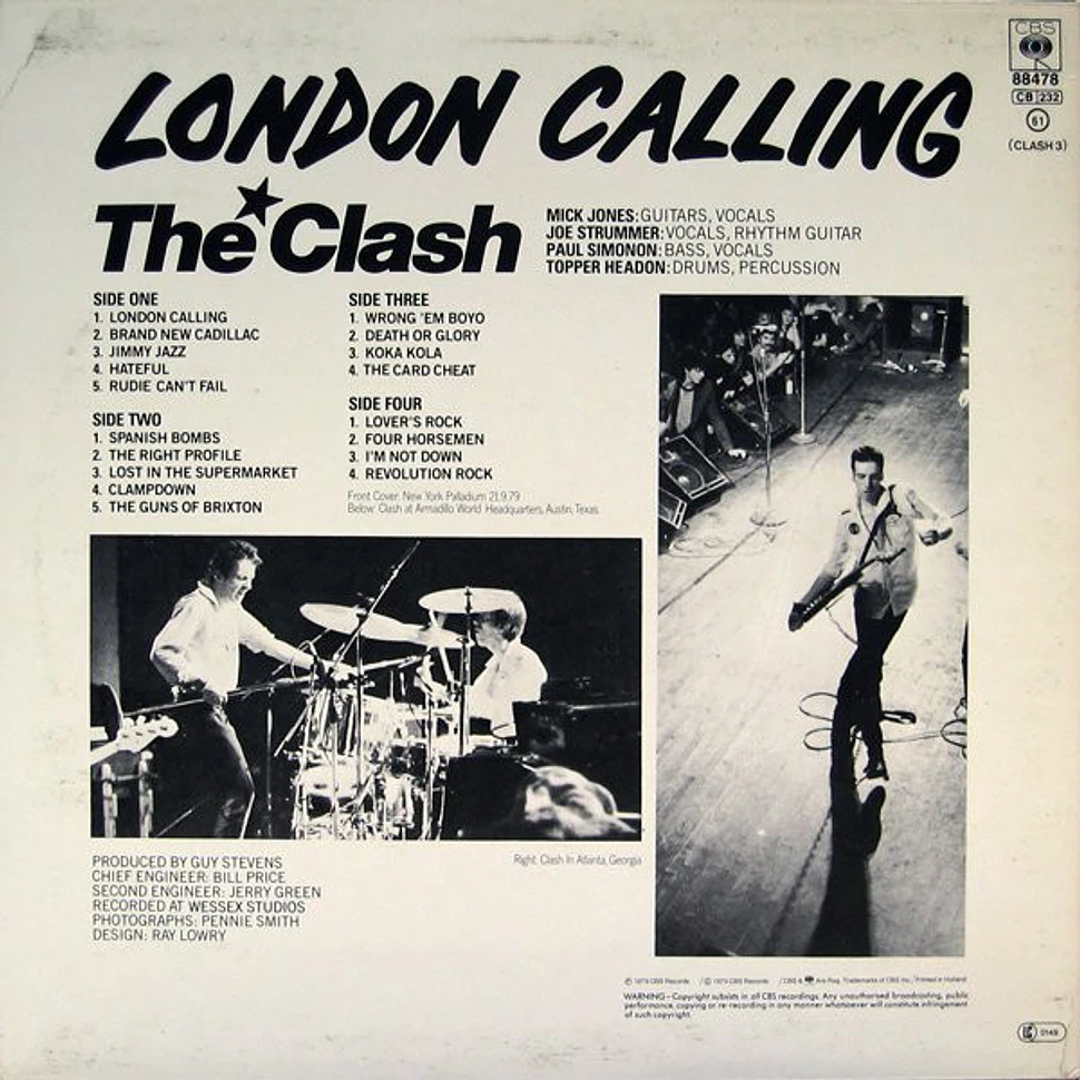 The Clash London 天の呼声 / LP Epic E2 36328 2x Vinyl LP Record