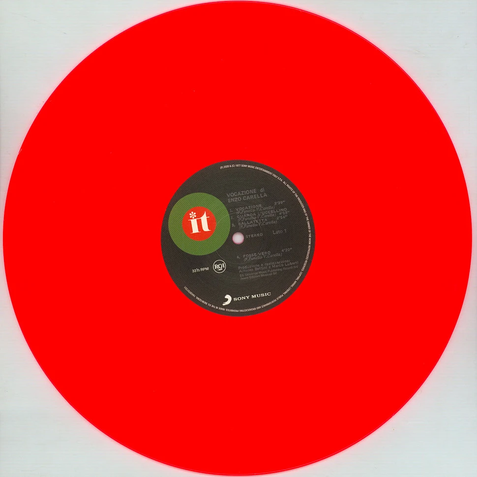 Enzo Carella - Vocazione Red Vinyl Edition