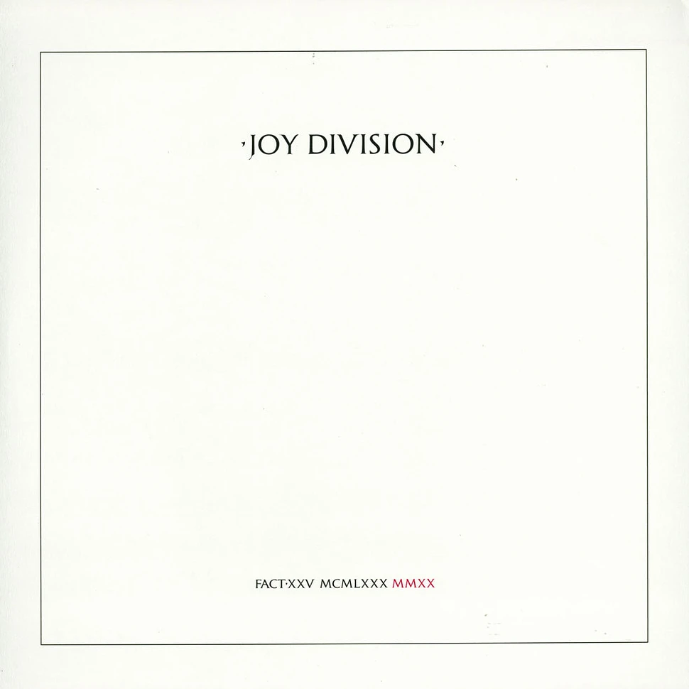 Joy Division - Closer 40th Anniversary Limited Crystal Clear Edition