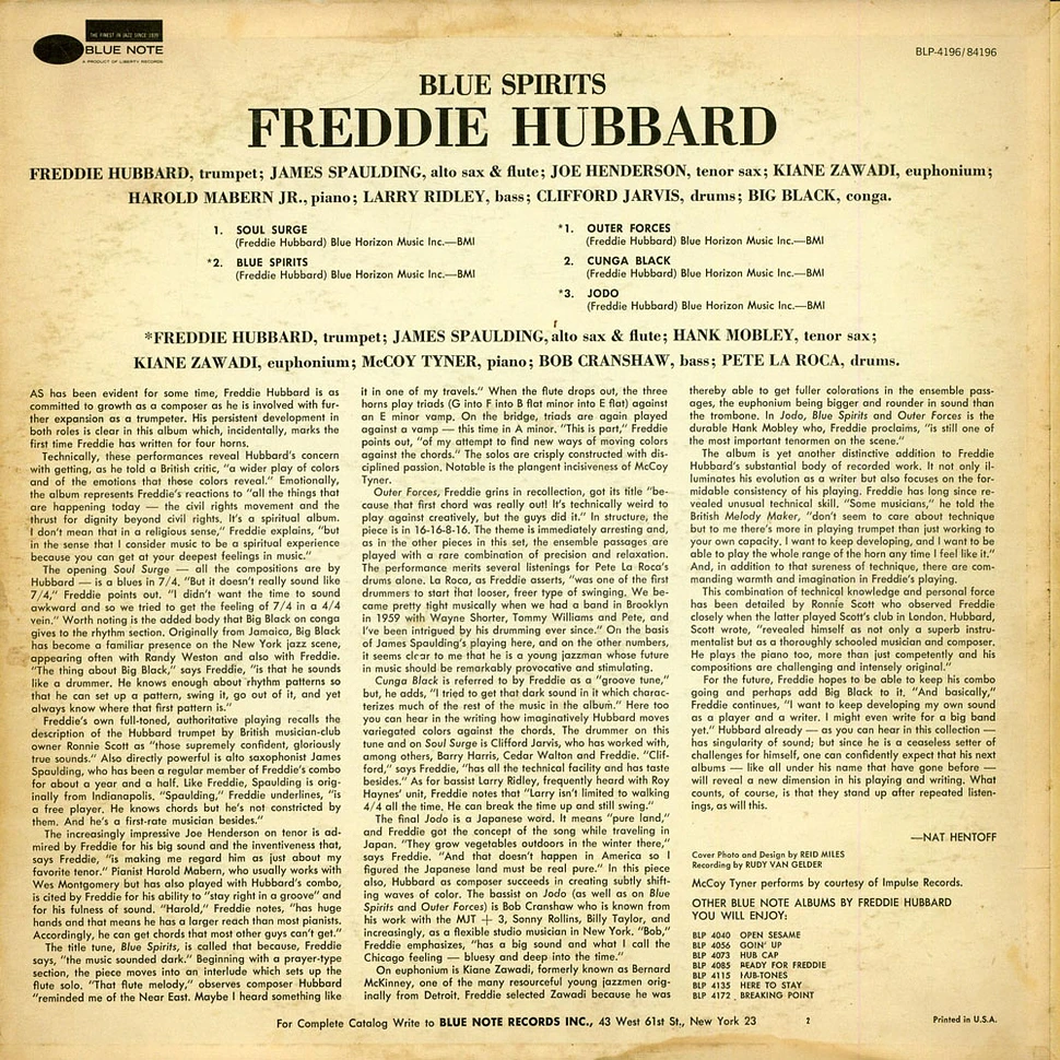 Freddie Hubbard - Blue Spirits