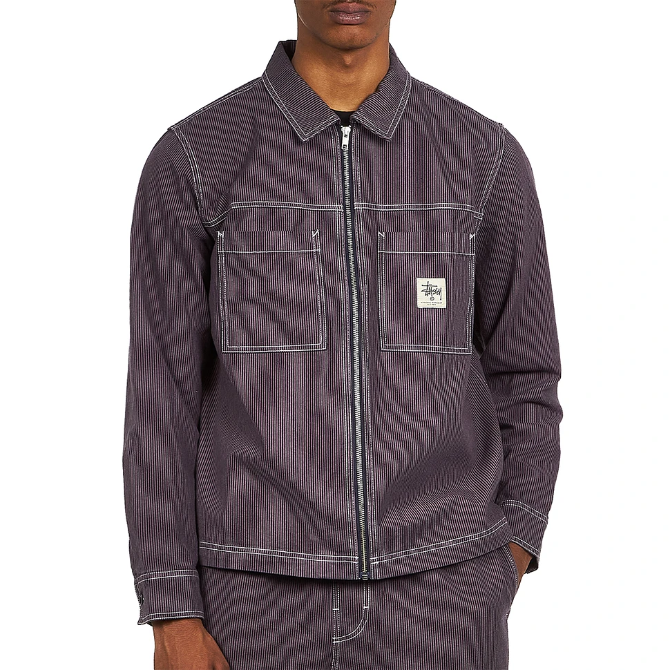 Stüssy - Overdyed Hickory LS Zip Shirt