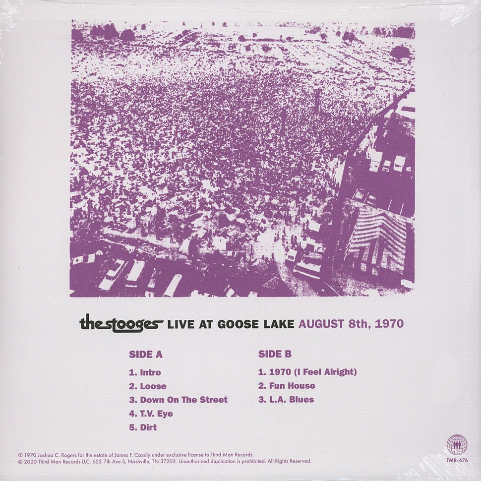 Stooges - Live At Goose Lake: August 8th 1970