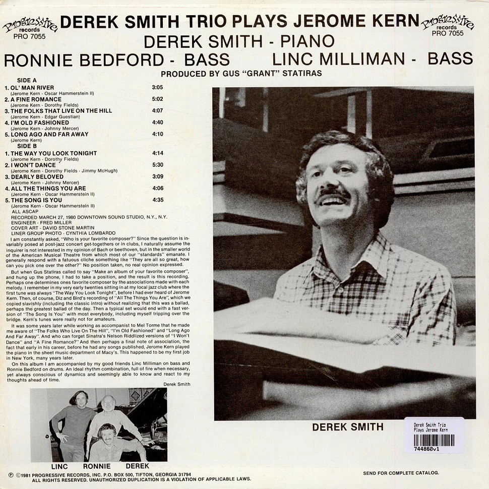 Derek Smith Trio - Plays Jerome Kern