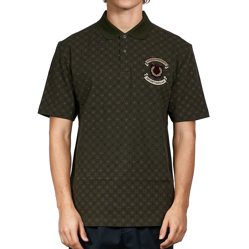 Fred Perry - Embroidered Printed Polo Shirt