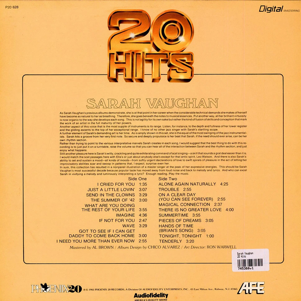 Sarah Vaughan - 20 Hits