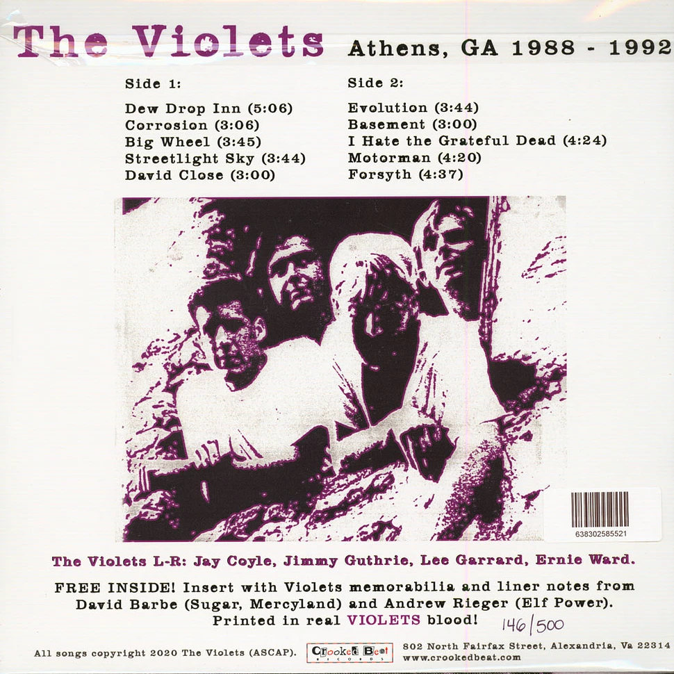 The Violets - Athens Georgia 1988-1992 Violet Record Store Day 2020 Edition