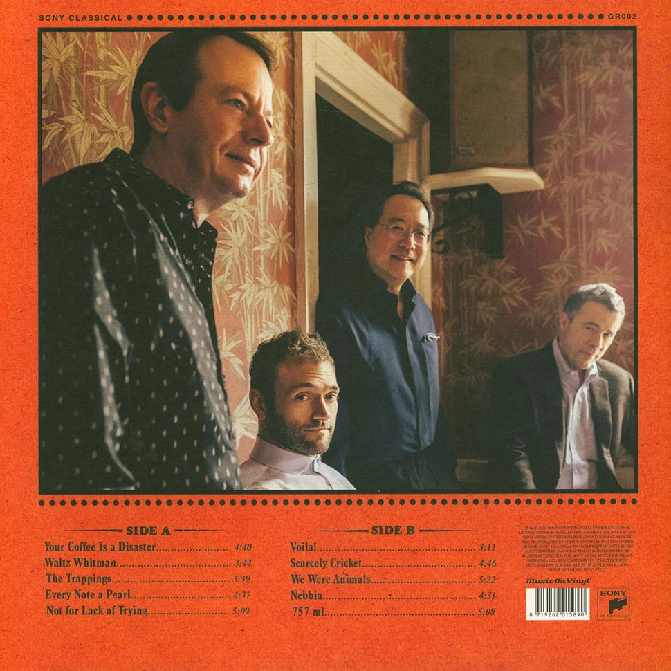 Yo-Yo Ma, Stuart Duncan, Edgar Meyer And Chris Thile - Not Our First Goat Rodeo Limited Numbered Transparent Vinyl Edition