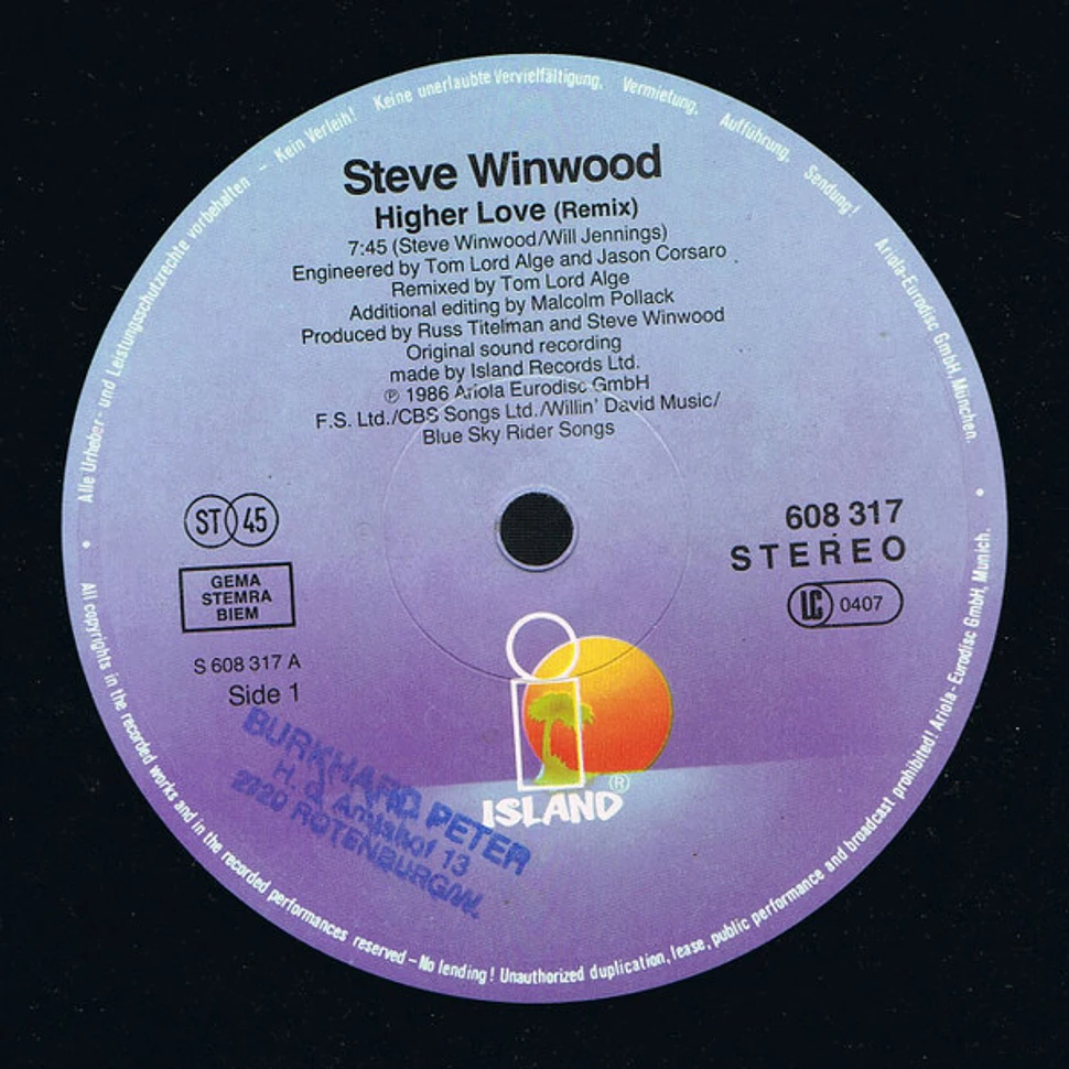 Steve Winwood - Higher Love