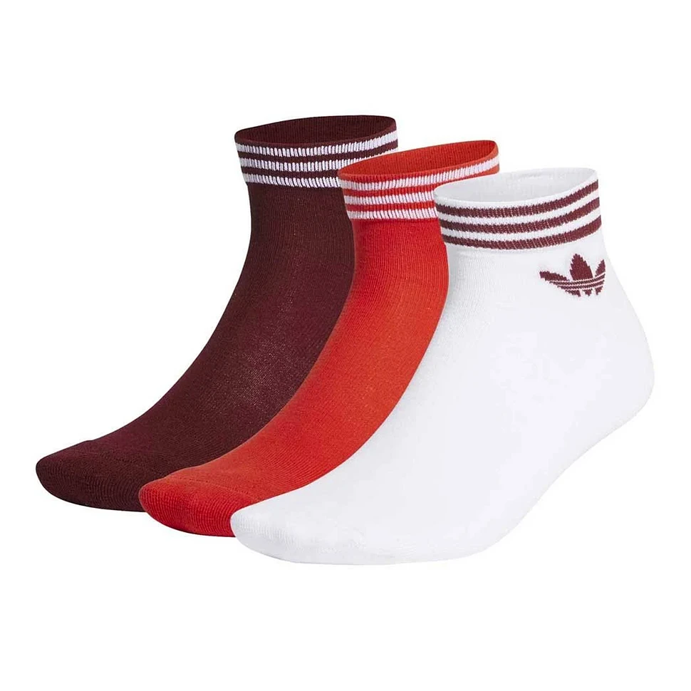 adidas - Trefoil Ankle Socks (Pack of 3)