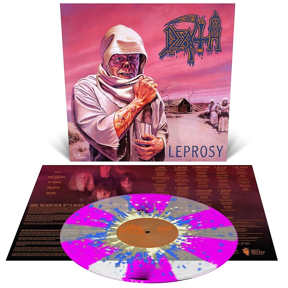Death - Leprosy Reissue Clear Splattered Vinyl Edition