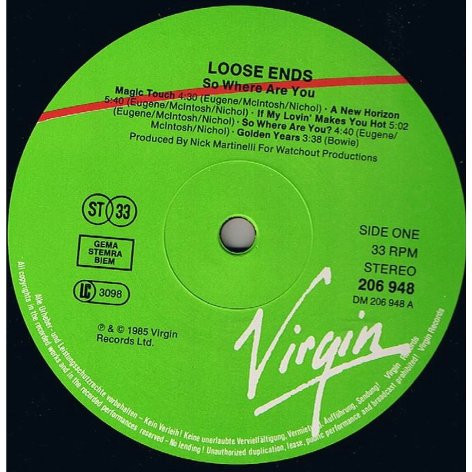 Loose Ends - So Where Are You?