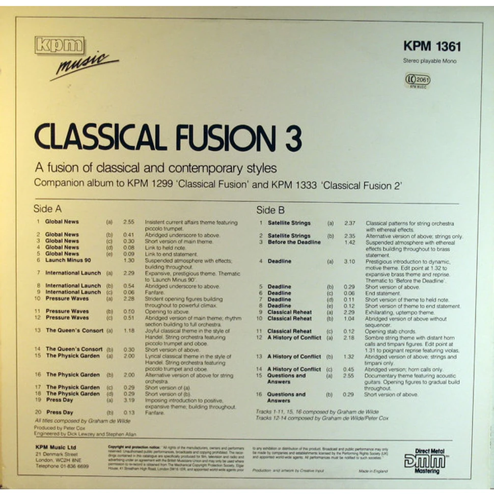 Graham De Wilde / Peter Cox - Classical Fusion 3