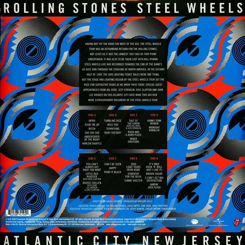 The Rolling Stones - Steel Wheels Live Atlantic City 1989 Black Vinyl Edition