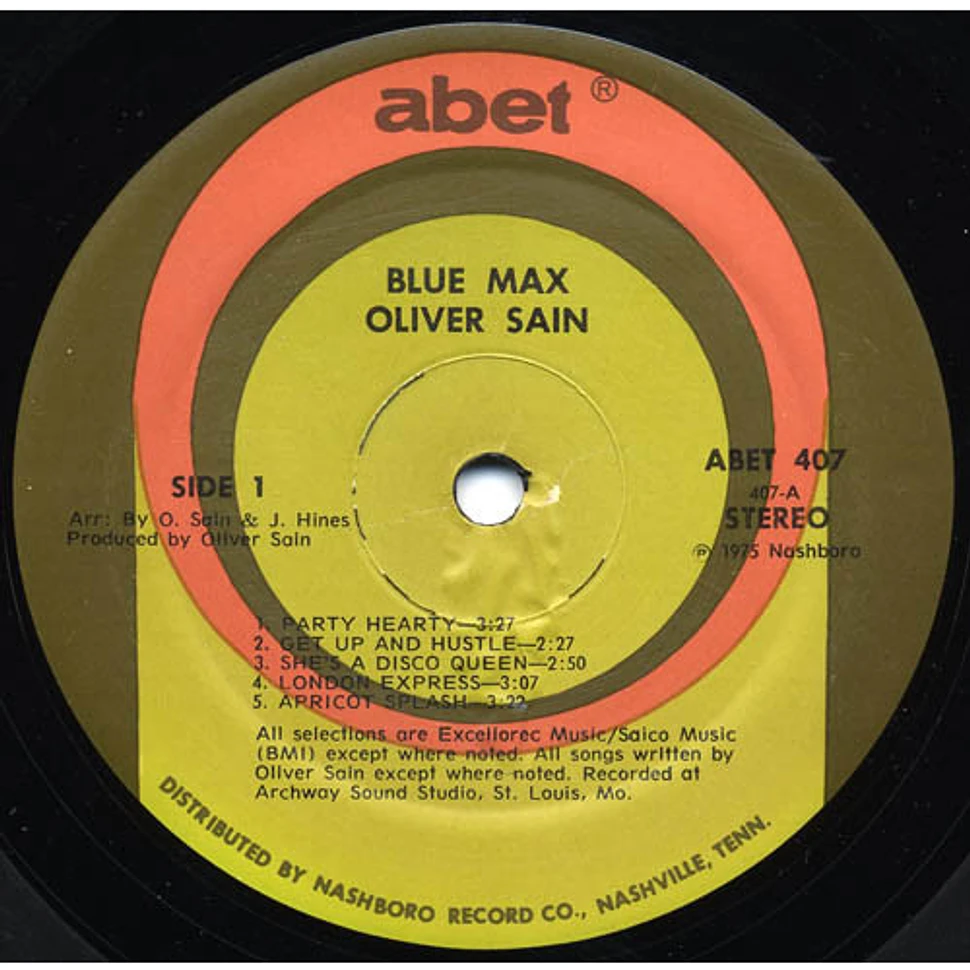 Oliver Sain - Blue Max