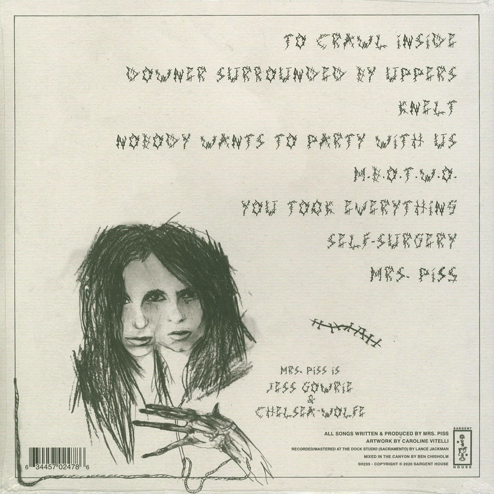 Mrs. Piss (Chelsea Wolfe & Jess Gowrie) - Self-Surgery Red & Black Splatter Vinyl Edition